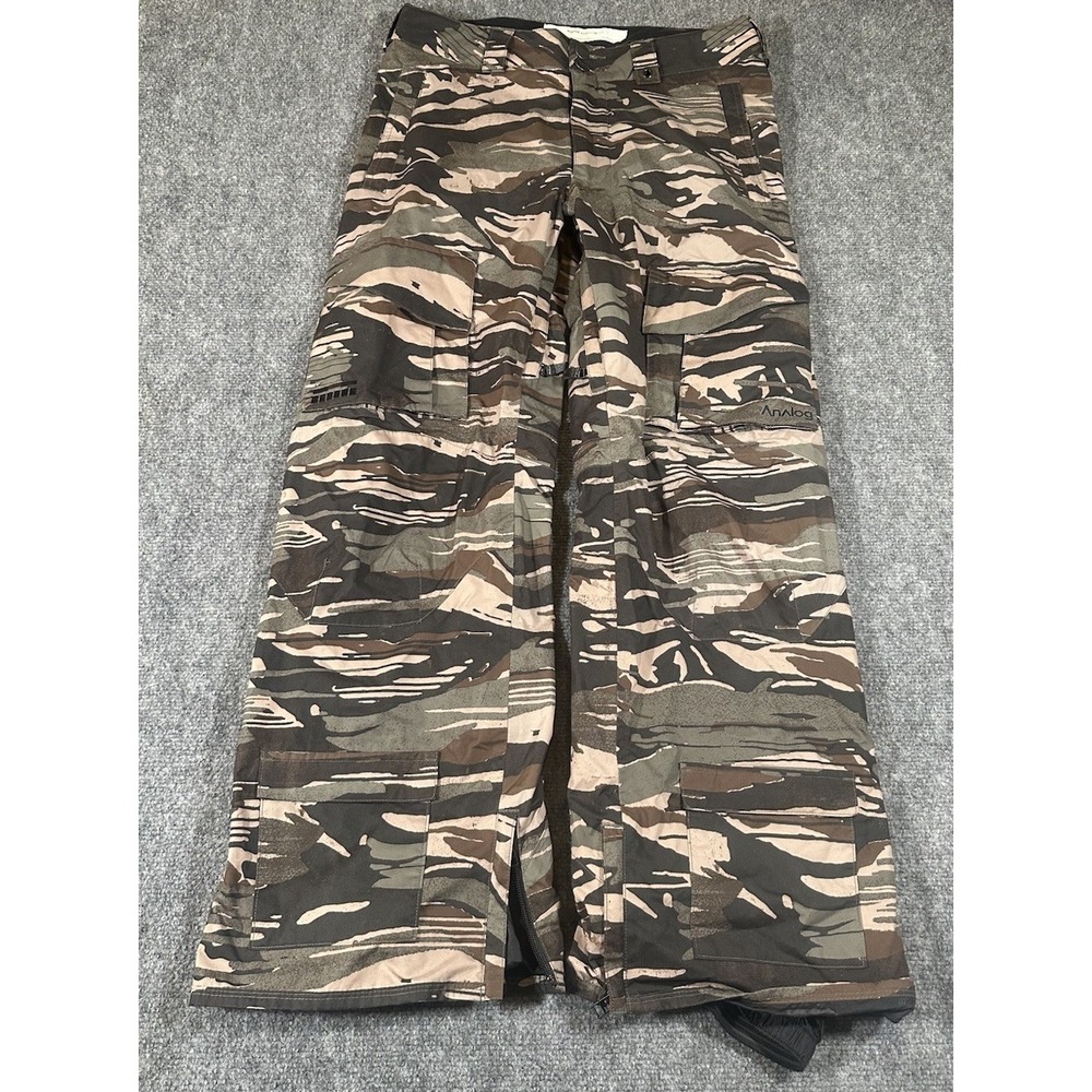VTG Analog Clothing Snowboard Pants Mens Small Blastech 15,000 Mm Camo Print